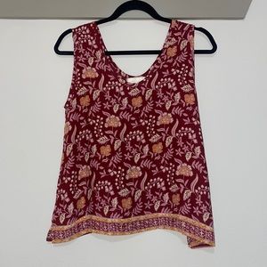 Natalie Martin Burgundy Floral Tank Top